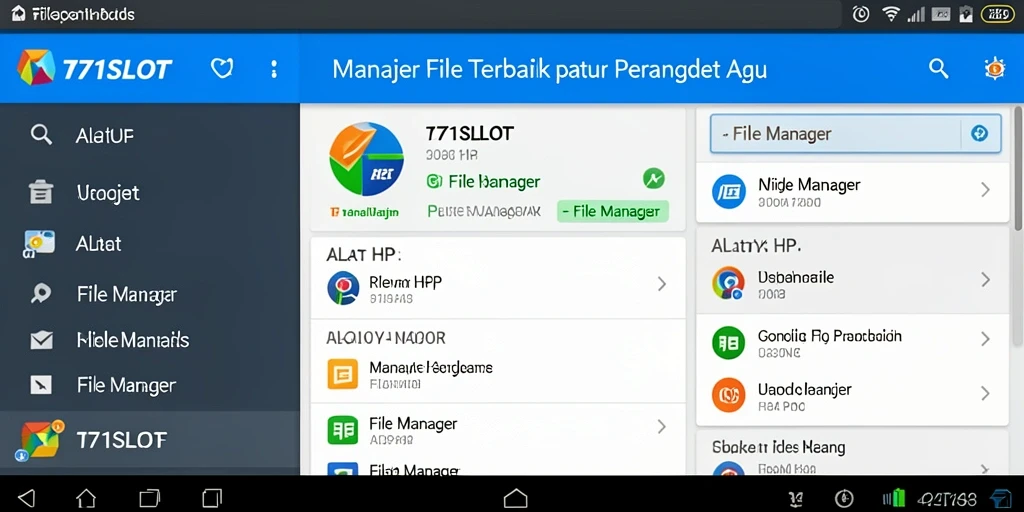 Antarmuka aplikasi 171SLOT yang sederhana dan fungsional.