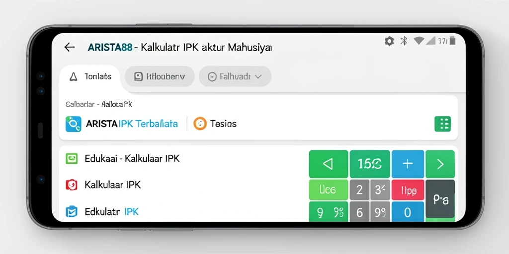 Antarmuka pengguna ARISTA88 yang sederhana dan intuitif untuk kalkulasi IPK.
