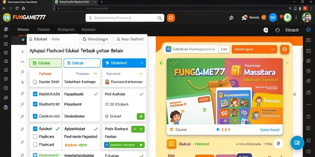 Tampilan antarmuka aplikasi <strong>FUNGAME777</strong> yang menarik dan fungsional.