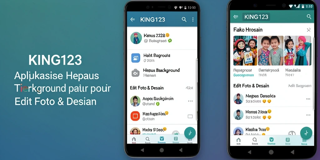 Antarmuka aplikasi KING123 yang menampilkan fitur Hapus Background dengan sederhana dan efektif.