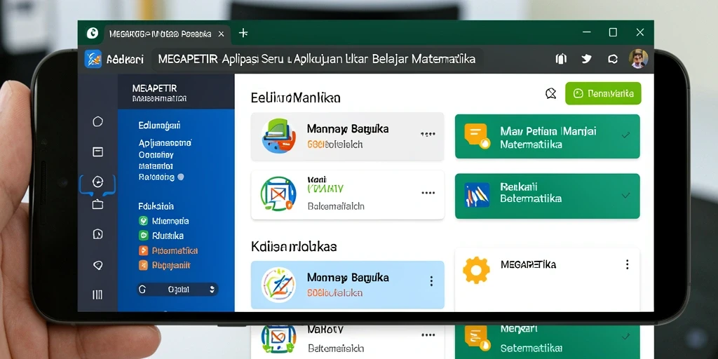Antarmuka MEGAPETIR yang edukatif dan menarik.