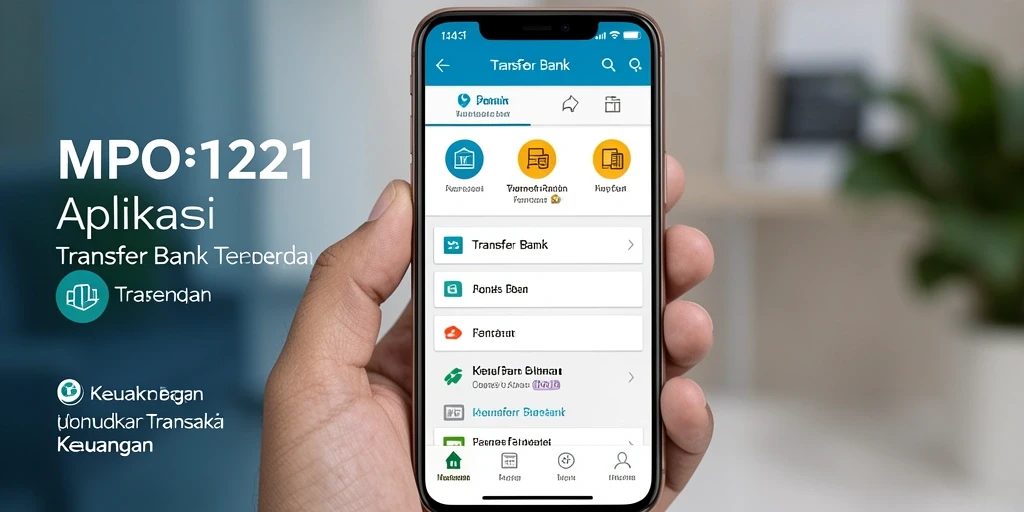 Antarmuka aplikasi MPO1221 yang memudahkan transaksi Transfer Bank.