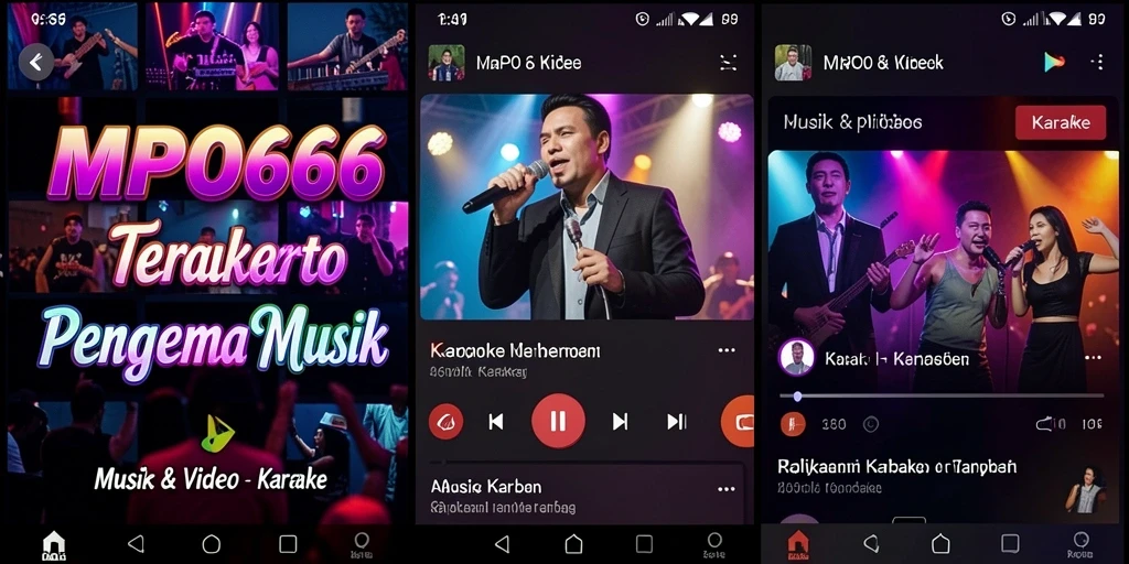 Tampilan antarmuka MPO666 dengan fitur karaoke yang menarik.