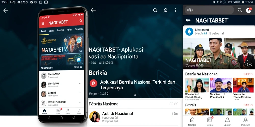 Tampilan antarmuka utama NAGITABET dengan berita terkini.