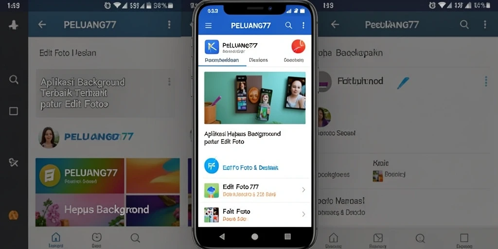 Tampilan antarmuka aplikasi PELUANG77 untuk penghapusan background yang mudah digunakan.
