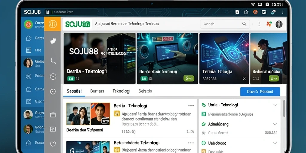 Antarmuka sederhana dan informatif dari aplikasi SOJU88.