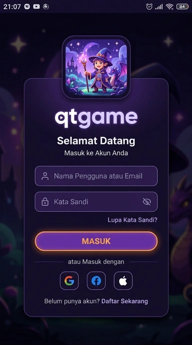 Cara Mudah Masuk Akun qtgame di Android